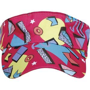 Fiestas Guirca Unisex Adult 80s Visor Cap / Pink/Multicolored
